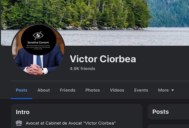 Facebook i-a blurat poza de profil a lui Ciorbea: ”Sensitive content”