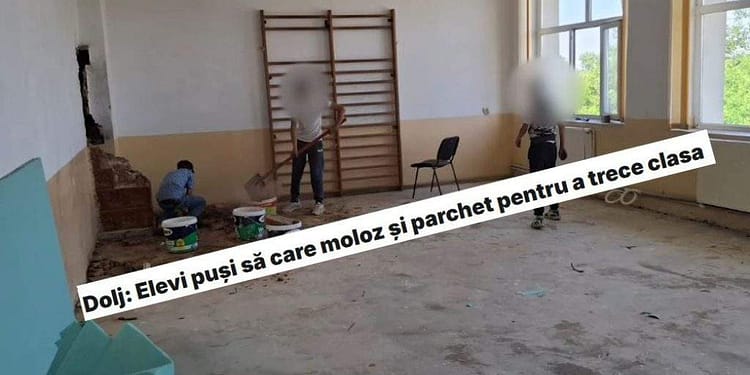 Concurență acerbă: 17 elevi pe un loc la școala unde treci clasa cărând moloz și parchet