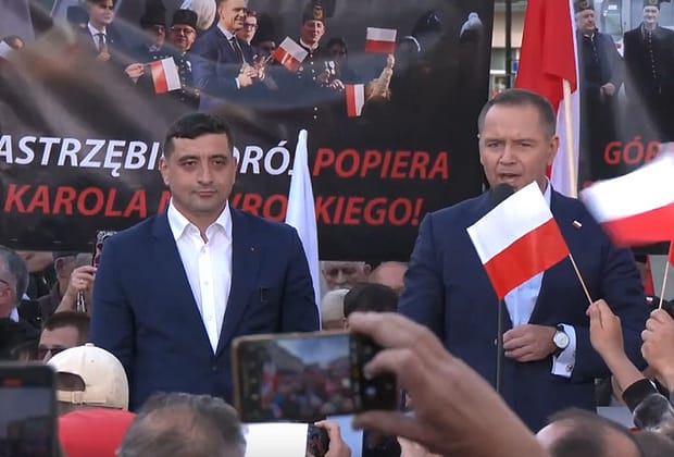VIDEO George Simion, mesaj din Polonia, din mijlocul susținătorilor lui Karol Nawrocki