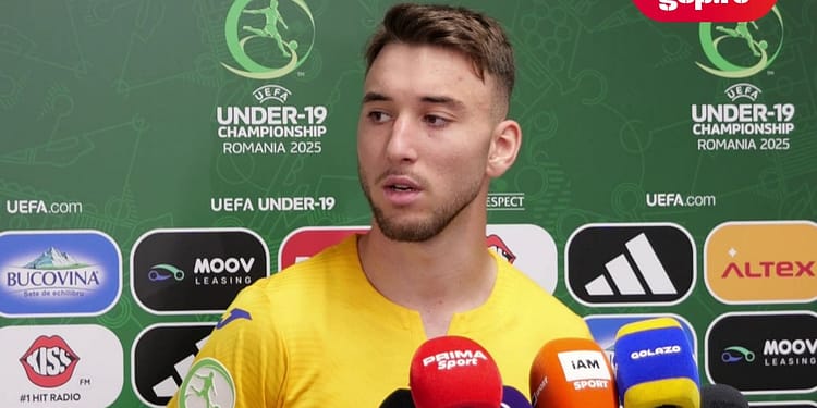 Luca Szimionaș, mijlocașul României U19, despre meciul cu Olanda din această seară: „Au avut mai multe ocazii, putem spune că au jucat mai bine”