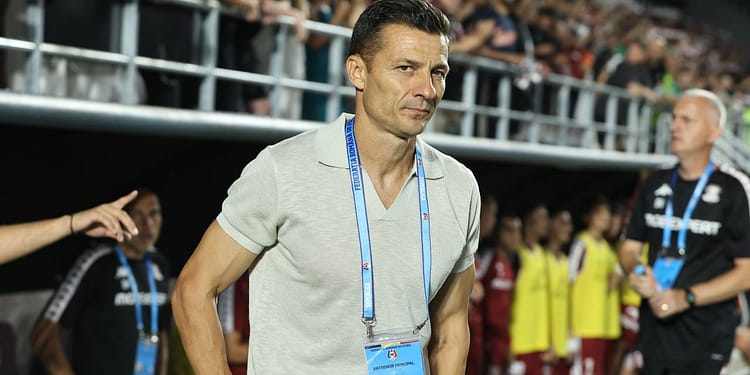 „Penalty clar!” Costel Gâlcă nu s-a abținut după Oțelul -1. Faza care l-a nemulțumit pe atrenorul giuleștenilor