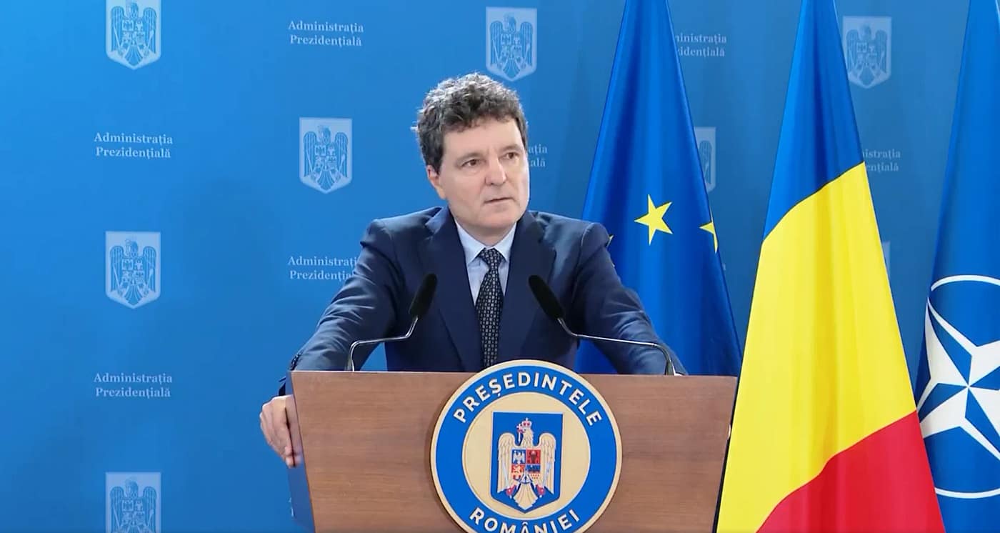 Nicusor Dan în conferință de presă la Palatul Cotroceni. Captură Facebook