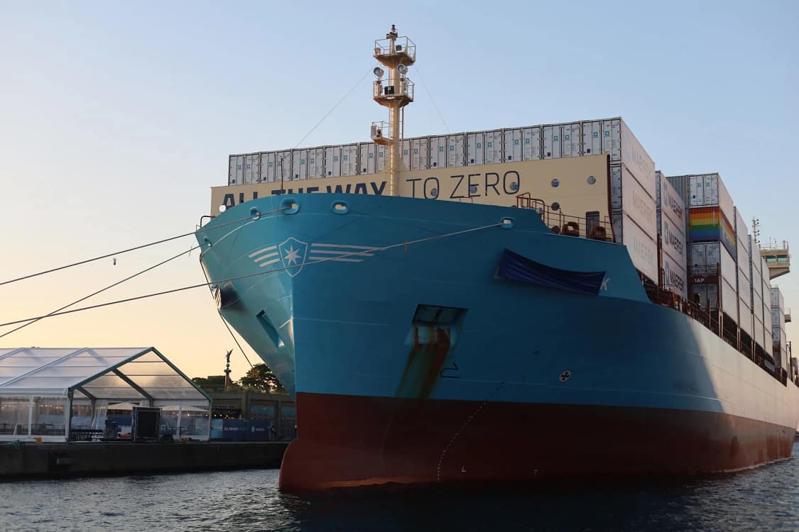 Un vapor încărcat cu containere