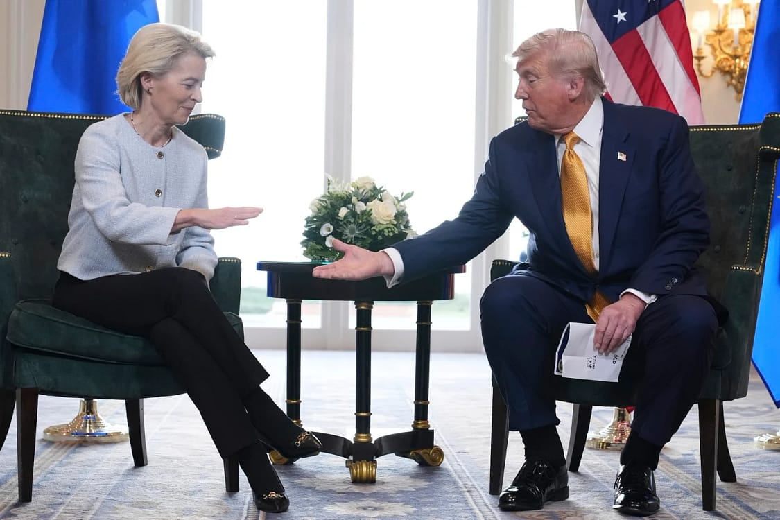 Donald Trump și Ursula Von der Leyen au ajuns la un consens FOTO: Profimedia