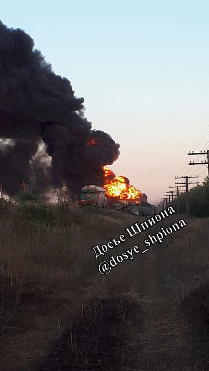 Trenul a fost atacat de drone FOTO: X