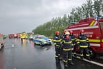 Accident cu 11 persoane implicate, pe A1/ Update: Planul Roșu de Intervenție, dezactivat