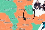 Efectul votului. Galațiul face rocada cu Brăila și trece în Muntenia iar Brăila în Moldova