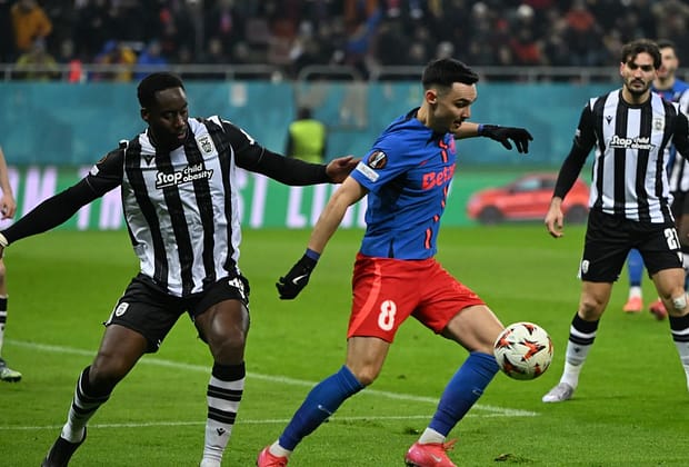 FCSB -0, ACUM! Juri Cisotti deschide scorul în minutul 30. Campioana domină autoritar
