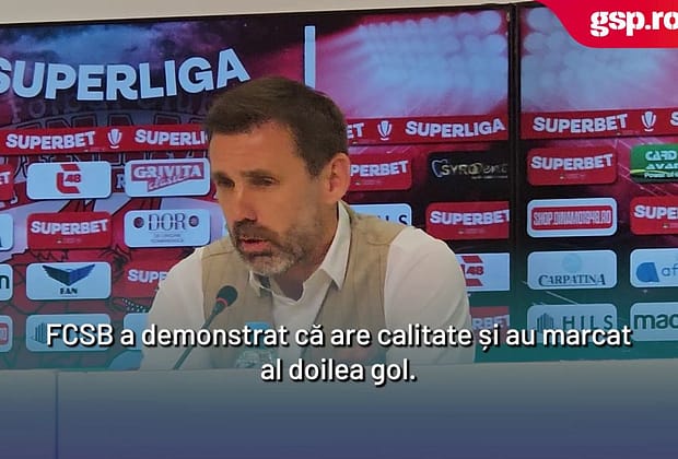 Zeljko Kopic, după înfrângerea cu FCSB din această seară: „Au demonstrat că au calitate, pentru noi faptul că suntem în play-off este un bonus”