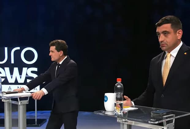 VIDEO Contre între candidați la o întrebare despre cursul euro. Simion: „Mai lipsea să fiu acuzat că sunt vinovat și de nealegerea noului papă” / Dan: „Să nu o dăm în politicianism”
