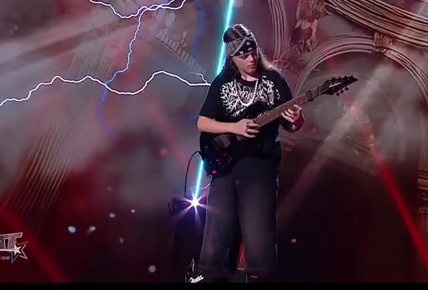 Patrick Nicoară, chitaristul de doar 12 ani de la „Românii au Talent”, în lacrimi după moment. Andi: „Un rocker adevărat nu cedează”