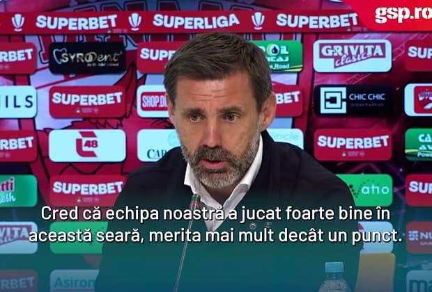 Zeljko Kopic, la conferința de presă de după meci: „Cred că am fost echipa mai bună. Meritam mai mult de un punct.”