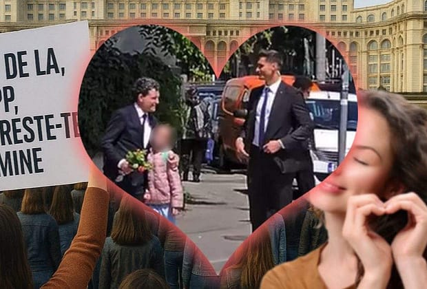Miting imens la Parlament! 2 milioane de femei au venit să-l vadă pe SPP-istul lui Nicuşor