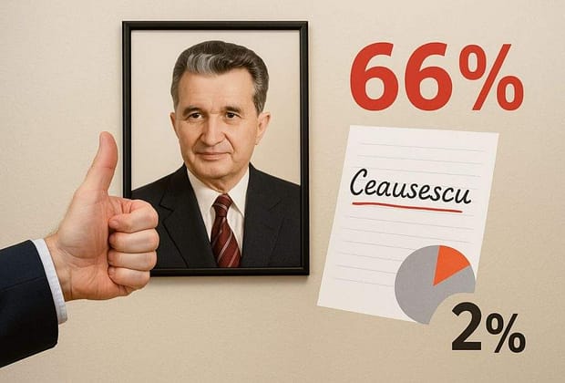66% dintre români îl apreciază pe Ceaușescu, dar sub 2% dintre ei știu să-i scrie numele corect