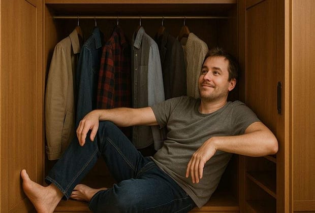 Un clujean s-a mutat din garsonieră într-un dulap de haine, că e mult mai spațios