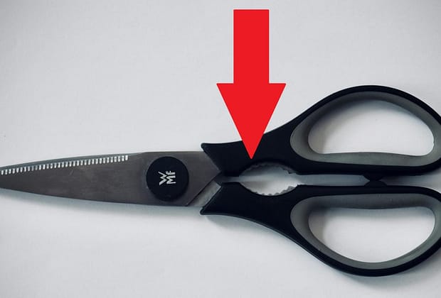 La ce folosesc zimții metalici dintre mânerele foarfecii de bucătărie? Oamenii sunt complet uimiți