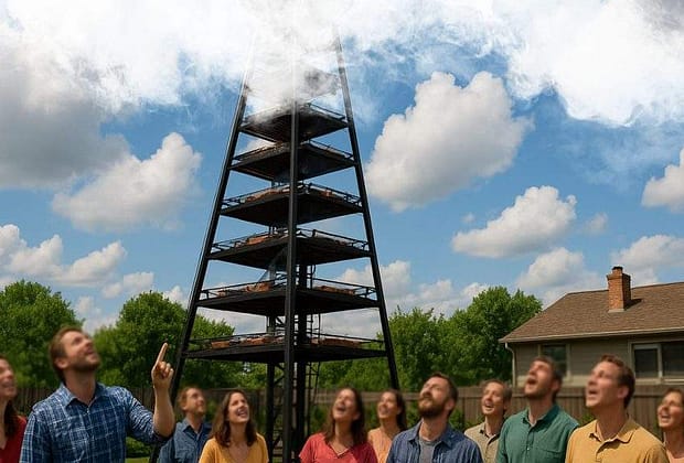 Cel mai înalt grătar din lume, inaugurat la Popeşti. „E un adevărat sfârâie-nori”