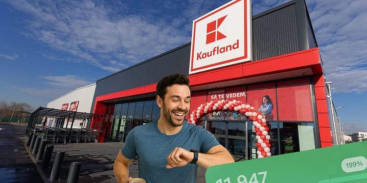 Sportiv! Un român a făcut 12.000 de pași căutând o conservă într-un Kaufland rearanjat
