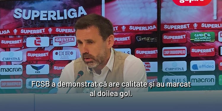 Zeljko Kopic, după înfrângerea cu FCSB din această seară: „Au demonstrat că au calitate, pentru noi faptul că suntem în play-off este un bonus”