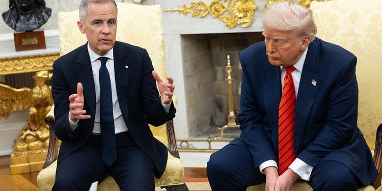 Tensiune în Biroul Oval. Trump sugerează anexarea Canadei, Carney ripostează