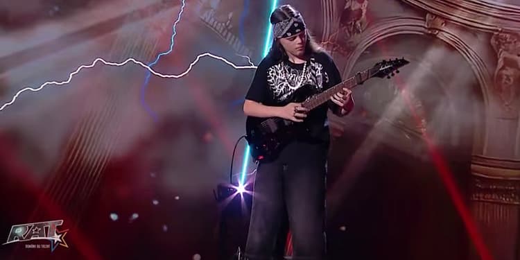Patrick Nicoară, chitaristul de doar 12 ani de la „Românii au Talent”, în lacrimi după moment. Andi: „Un rocker adevărat nu cedează”