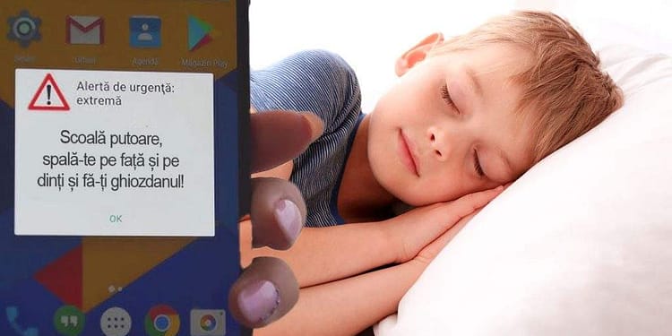 Un român a dat șpagă la RoAlert să dea alarma zilnic la 6:00 ca să se trezească copiii pentru școală
