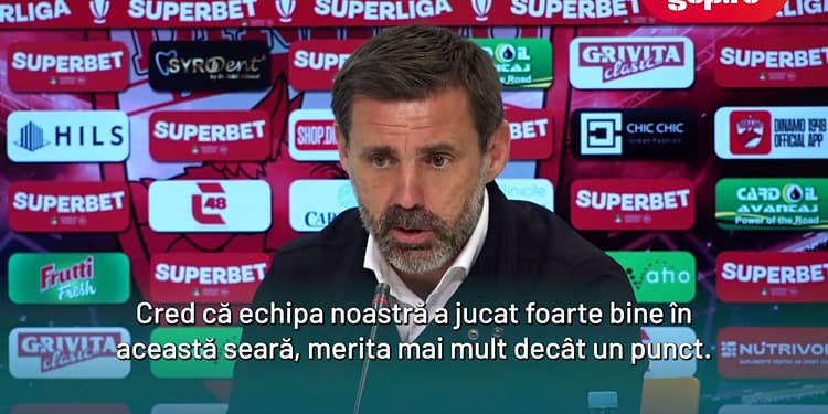 Zeljko Kopic, la conferința de presă de după meci: „Cred că am fost echipa mai bună. Meritam mai mult de un punct.”