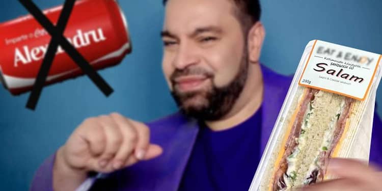 Cola cu numele lui are orice sărac! Salam se laudă că a găsit un sendviş cu numele lui