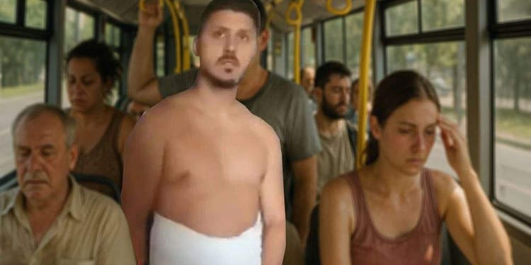 În autobuzele STB e atât de cald încât mulți bucureșteni urcă doar în prosop