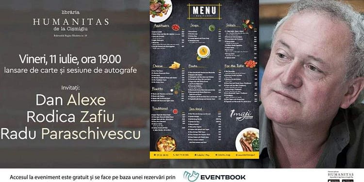 Lansare Humanitas. Scriitorul Dan Alexe a tradus un meniu de restaurant albanez în limba română