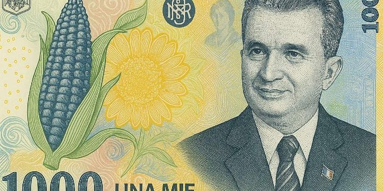 Pentru că e mai iubit decât Eminescu, Ceaușescu va fi pus pe bancnota de 1000 de lei