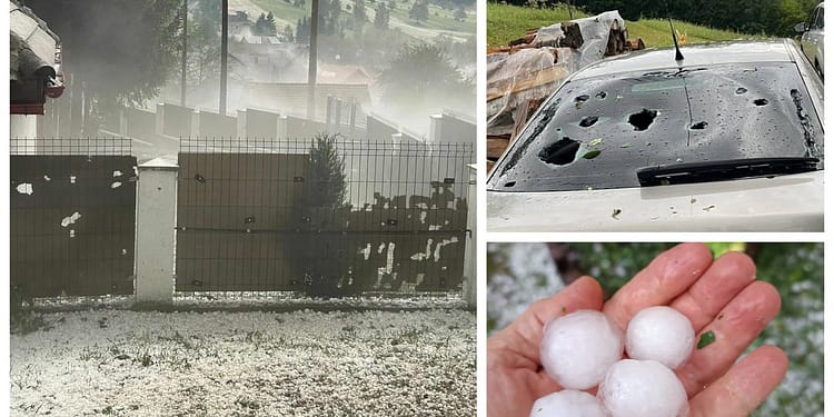 Grindina de mărimea mingii de ping-pong a făcut ravagii la Întorsura Buzăului: culturi distruse, locuințe și mașini avariate