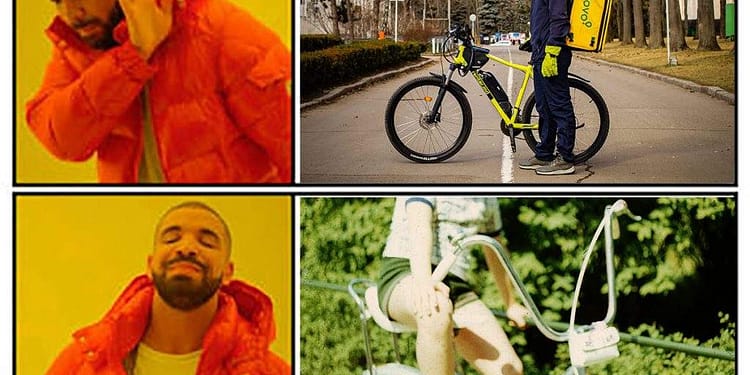 Fiți patrioți! Refuzați comanda dacă livratorul nu are bicicletă Pegas!