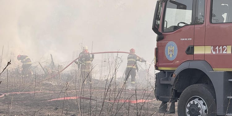 Incendiul de la Glina a fost stins / update