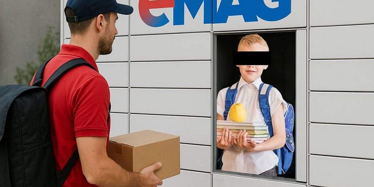 Soluția ideală la traficul de dimineață: bagă copilul în easybox şi îl duce curierul la şcoală