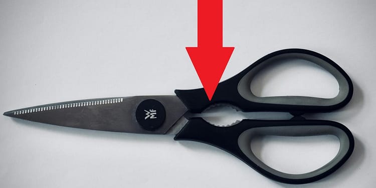 La ce folosesc zimții metalici dintre mânerele foarfecii de bucătărie? Oamenii sunt complet uimiți